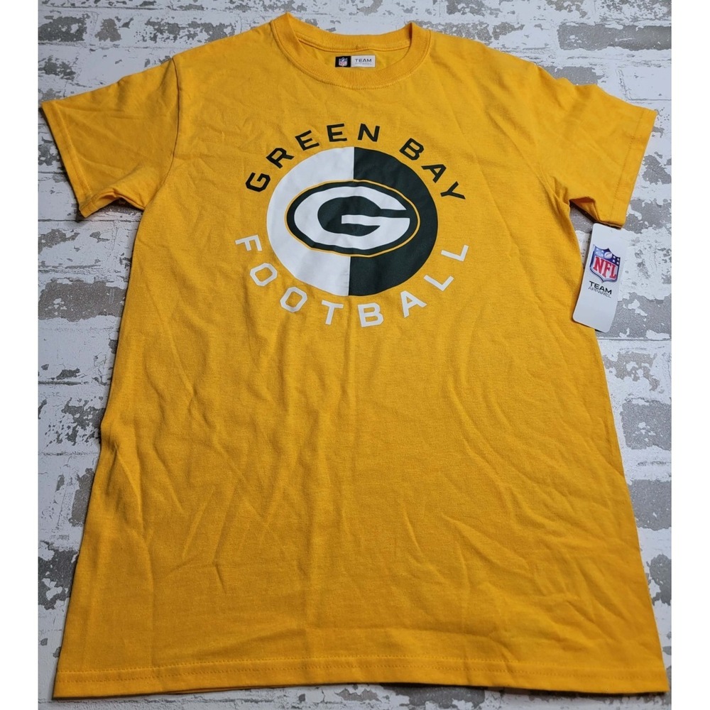 NEW NFL Team Apparel Green‎ Bay Packers 100% Cotton Men's Small NWT